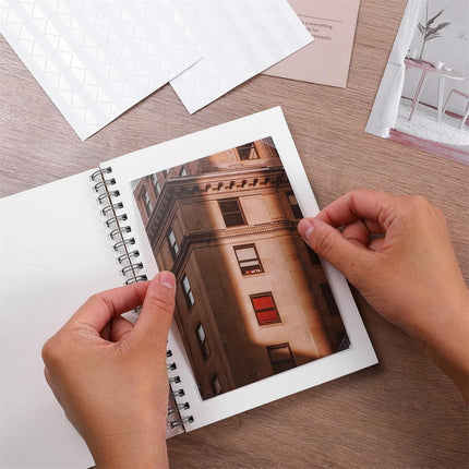 Tutuviw 408 Pcs Clear Photo Corners Stickers Self-Adhesive Photo Corners Lens Photo Corner Sticker for DIY Scrapbooking, Memory Books Journal and Picture Album (Clear, 4 Sheet).
