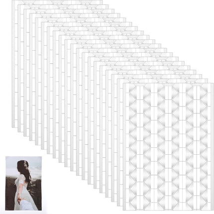 Tutuviw 408 Pcs Clear Photo Corners Stickers Self-Adhesive Photo Corners Lens Photo Corner Sticker for DIY Scrapbooking, Memory Books Journal and Picture Album (Clear, 4 Sheet).