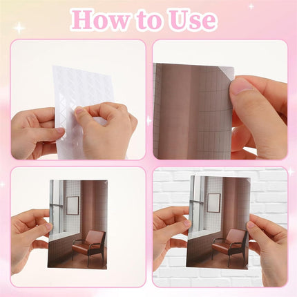 Tutuviw 408 Pcs Clear Photo Corners Stickers Self-Adhesive Photo Corners Lens Photo Corner Sticker for DIY Scrapbooking, Memory Books Journal and Picture Album (Clear, 4 Sheet).