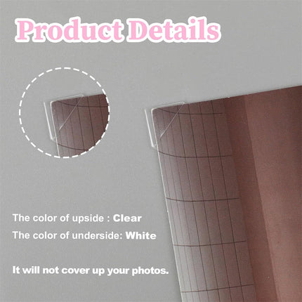 Tutuviw 408 Pcs Clear Photo Corners Stickers Self-Adhesive Photo Corners Lens Photo Corner Sticker for DIY Scrapbooking, Memory Books Journal and Picture Album (Clear, 4 Sheet).