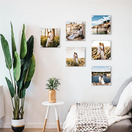 Tutuviw 408 Pcs Clear Photo Corners Stickers Self-Adhesive Photo Corners Lens Photo Corner Sticker for DIY Scrapbooking, Memory Books Journal and Picture Album (Clear, 4 Sheet).
