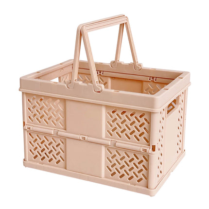 Foldable Storage Baskets with Handle, Portable Shower Basket, Vegetable Fruit Storage Organizers Box, Multifunctional Shopping Basket Outdoor Picnic Basket for Home, Picnic, Shopping Coffee.