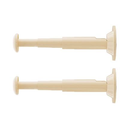 2PCS Retractable Clothes Hanger Storage Rack, Extendable Clothes Hanger with Suction Cup, Space Saving Household Tool for Closet Washer Dryer Beige.