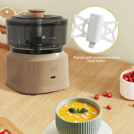Food Processor, 350ML Electric Food Chopper with Stainless Steel Blade and USB Rechargeable, Mini Chopper, Garlic Chopper, Vegetable Masher, for Onions Meat Spices Coffee.