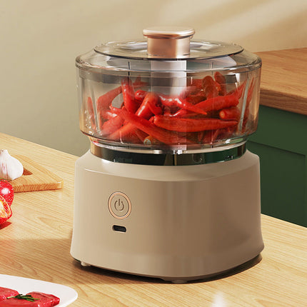 Food Processor, 350ML Electric Food Chopper with Stainless Steel Blade and USB Rechargeable, Mini Chopper, Garlic Chopper, Vegetable Masher, for Onions Meat Spices White.
