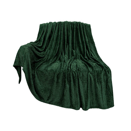 Christmas Solid Color Blanket, 59x39" Soft Warm Throw Blanket, Light-weight Plush Throw Blanket for Bed Sofa Camping Airplane Holiday Green.