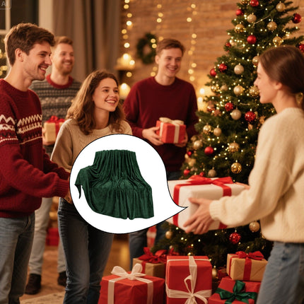 Christmas Solid Color Blanket, 59x39" Soft Warm Throw Blanket, Light-weight Plush Throw Blanket for Bed Sofa Camping Airplane Holiday Green.