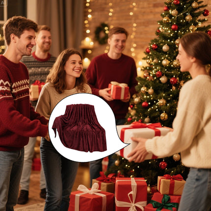 Christmas Solid Color Blanket, 59x39" Soft Warm Throw Blanket, Light-weight Plush Throw Blanket for Bed Sofa Camping Airplane Holiday Wine.