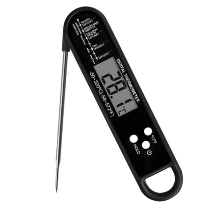 Meat Thermometer Digital, Instant Read Waterproof Food Thermometer, Instant Read Meat Thermometer, Digital T-hermometer with Long Probe, for Cooking, Grill, Candy, Kitchen, Stocking Stuffers Black.