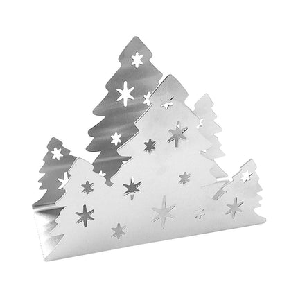 Napkin Holders for Tables, Christmas Tree Design, Napkin Holders Table Tissue Dispenser Modern, Paper Napkin Holder for Kitchen, Farmhouse Restaurant Decoration Silver.
