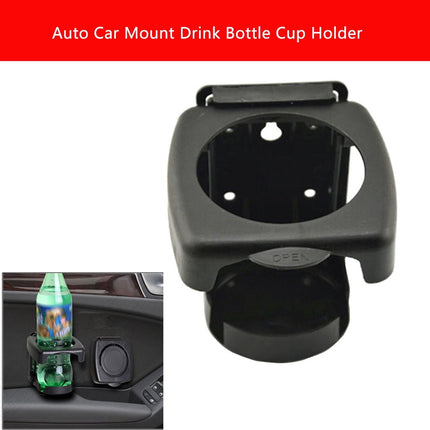 Fold-Up Drink Holder, Folding Automotive Cup Holders, Universal Car VAN Folding Cup Drink Holders, Beverage Stand Rack, Vehicle Marine RV Cup Rack, for Car Truck Boat Van Black.