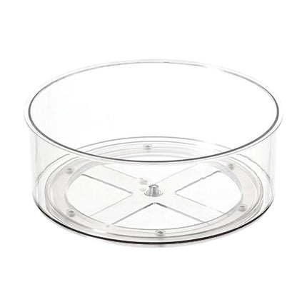 Lazy Turntable for Cabinet, Lazy Organizer with High Sides, Countertop Spinning Organizer for Spices, Clear Rotating Organizer, for Kitchen, Pantry, Refrigerator, Bathroom, Table, Fridge L.