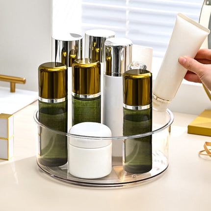 Lazy Turntable for Cabinet, Lazy Organizer with High Sides, Countertop Spinning Organizer for Spices, Clear Rotating Organizer, for Kitchen, Pantry, Refrigerator, Bathroom, Table, Fridge L.