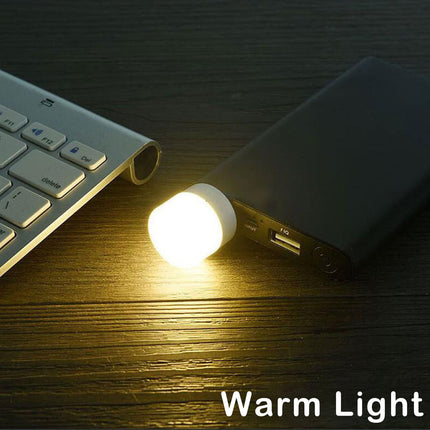 USB Night Light, LED Mini Light Bulb, Plug in Night Light, Small Bedside Night Lights, USB Light Bulb for Bedroom, Hallway, Kitchen, Car Tiny Light, Power Bank Power Outage Emergency Light Beige.