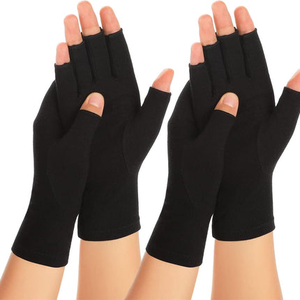 12 Pairs Cotton Gloves,Reusable Half Finger Touchscreen Gloves,7.5x3.9In Summer Sun UV Protection Gloves for Men and Women Black.