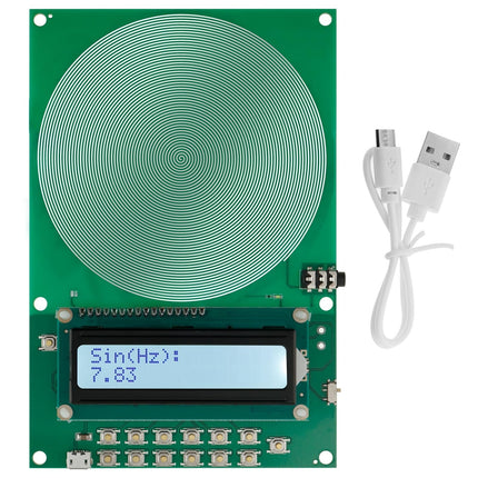 Schumann Wave Earth Electromagnetic Field Resonance Generator, 0.01Hz~300000Hz Adjustable Sine Wave Ultra-Low Frequency Pulse Generator, Sleep Aid, Meditation and Yoga Enhancer, No Shell Green.