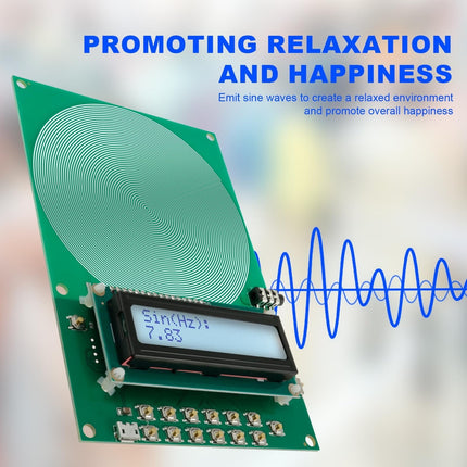 Schumann Wave Earth Electromagnetic Field Resonance Generator, 0.01Hz~300000Hz Adjustable Sine Wave Ultra-Low Frequency Pulse Generator, Sleep Aid, Meditation and Yoga Enhancer, No Shell Green.
