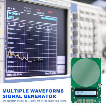Schumann Wave Earth Electromagnetic Field Resonance Generator, 0.01Hz~300000Hz Adjustable Sine Wave Ultra-Low Frequency Pulse Generator, Sleep Aid, Meditation and Yoga Enhancer, No Shell Green.
