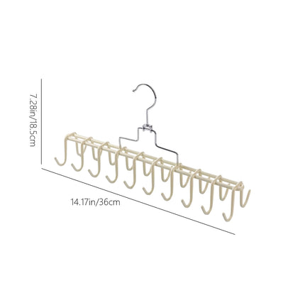 Belt Tie Rack Hanger, Tie Rack Hanger, for Closet Metal Belt Organizer, 20 Hooks, Multi Purpose Hanger, for Shawls Scarves Closet Organizers and Storage White.