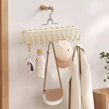Belt Tie Rack Hanger, Tie Rack Hanger, for Closet Metal Belt Organizer, 20 Hooks, Multi Purpose Hanger, for Shawls Scarves Closet Organizers and Storage White.