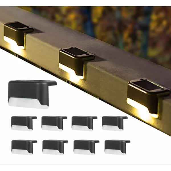 Set of 4 outdoor solar lights, waterproof LED lights for outdoor use.