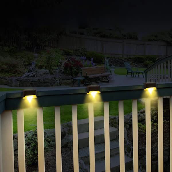 Set of 4 outdoor solar lights, waterproof LED lights for outdoor use.