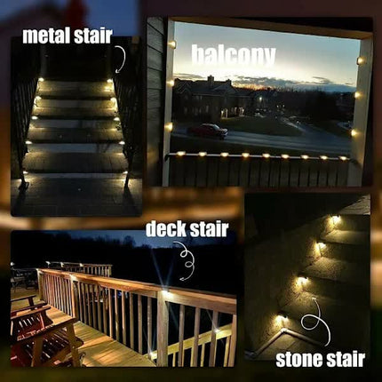 Set of 4 outdoor solar lights, waterproof LED lights for outdoor use.