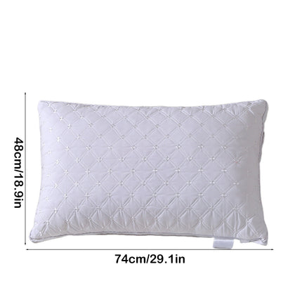 Pillows for Sleeping (1-Pack), Luxury Hotel Pillows Queen Size, Bed Pillows for Side and Back Sleeper, Hotel Luxury Pillow, Supportive Breathable Down Alternative Gusseted Pillow White.