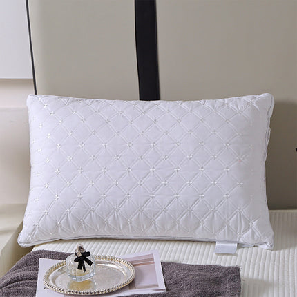 Pillows for Sleeping (1-Pack), Luxury Hotel Pillows Queen Size, Bed Pillows for Side and Back Sleeper, Hotel Luxury Pillow, Supportive Breathable Down Alternative Gusseted Pillow White.