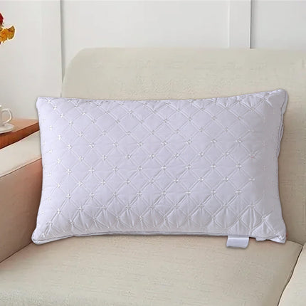 Pillows for Sleeping (1-Pack), Luxury Hotel Pillows Queen Size, Bed Pillows for Side and Back Sleeper, Hotel Luxury Pillow, Supportive Breathable Down Alternative Gusseted Pillow White.