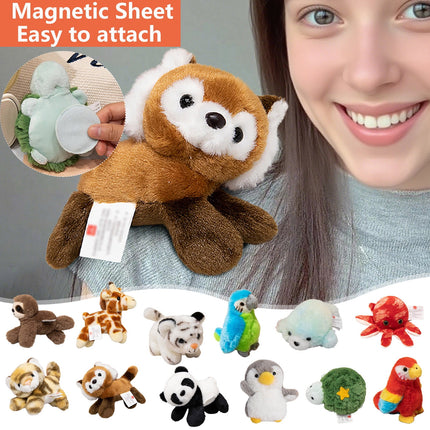 Shoulder Plush, Magnetic Plushs Toy Riding Stuffed Animals Toy, Cute Stuffed Doll with Magnet, Shoulder Parrot Plush Toy Home Decoration for Birthday Party Holiday Christmas Gift F.