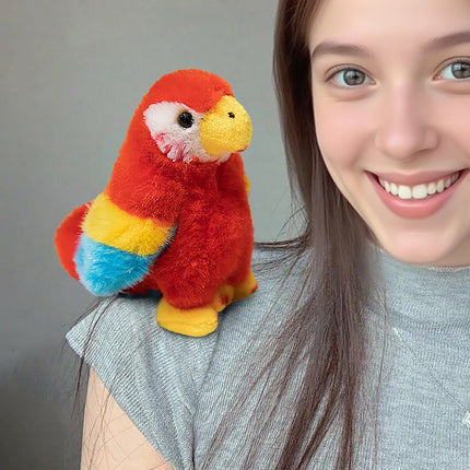 Shoulder Plush, Magnetic Plushs Toy Riding Stuffed Animals Toy, Cute Stuffed Doll with Magnet, Shoulder Parrot Plush Toy Home Decoration for Birthday Party Holiday Christmas Gift J.