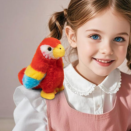 Shoulder Plush, Magnetic Plushs Toy Riding Stuffed Animals Toy, Cute Stuffed Doll with Magnet, Shoulder Parrot Plush Toy Home Decoration for Birthday Party Holiday Christmas Gift J.