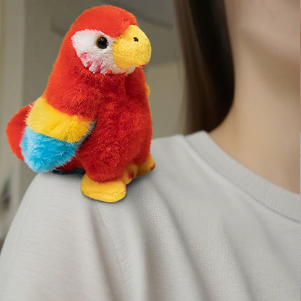 Shoulder Plush, Magnetic Plushs Toy Riding Stuffed Animals Toy, Cute Stuffed Doll with Magnet, Shoulder Parrot Plush Toy Home Decoration for Birthday Party Holiday Christmas Gift J.