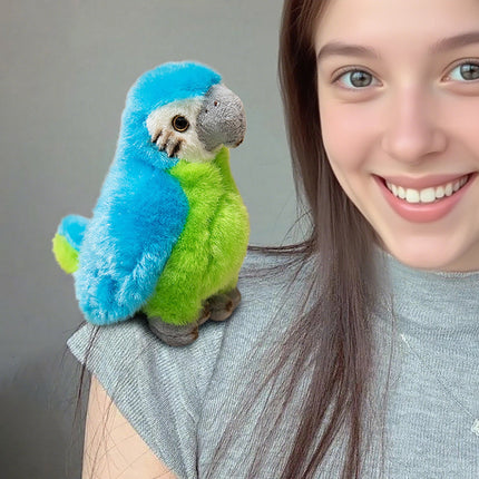 Shoulder Plush, Magnetic Plushs Toy Riding Stuffed Animals Toy, Cute Stuffed Doll with Magnet, Shoulder Parrot Plush Toy Home Decoration for Birthday Party Holiday Christmas Gift L.