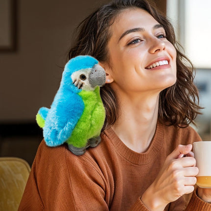 Shoulder Plush, Magnetic Plushs Toy Riding Stuffed Animals Toy, Cute Stuffed Doll with Magnet, Shoulder Parrot Plush Toy Home Decoration for Birthday Party Holiday Christmas Gift L.