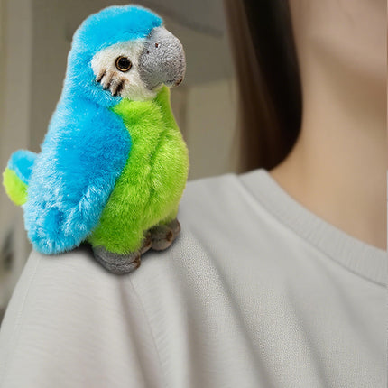 Shoulder Plush, Magnetic Plushs Toy Riding Stuffed Animals Toy, Cute Stuffed Doll with Magnet, Shoulder Parrot Plush Toy Home Decoration for Birthday Party Holiday Christmas Gift L.