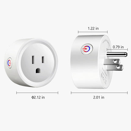 Smart Plug, WiFi Smart Plugs, Smart Outlet Timer with APP Remote Control, 2.4GHz Wi-Fi Only,Voice Control, No Hub Required, Timer and Schedule Function White.