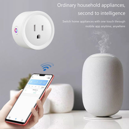 Smart Plug, WiFi Smart Plugs, Smart Outlet Timer with APP Remote Control, 2.4GHz Wi-Fi Only,Voice Control, No Hub Required, Timer and Schedule Function White.