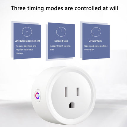 Smart Plug, WiFi Smart Plugs, Smart Outlet Timer with APP Remote Control, 2.4GHz Wi-Fi Only,Voice Control, No Hub Required, Timer and Schedule Function White.
