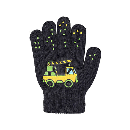 GXWEA 2T Gloves Kids Waterproof Gloves Kids Gloves Winter Gloves Thick Gloves Stretchy Warm Gloves Boys Girls 6-11 Year 5-12 years AHA4 kids snow gloves Black.