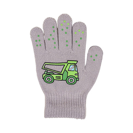 GXWEA 2T Gloves Kids Waterproof Gloves Kids Gloves Winter Gloves Thick Gloves Stretchy Warm Gloves Boys Girls 6-11 Year 5-12 years AHA4 kids snow gloves Grey.