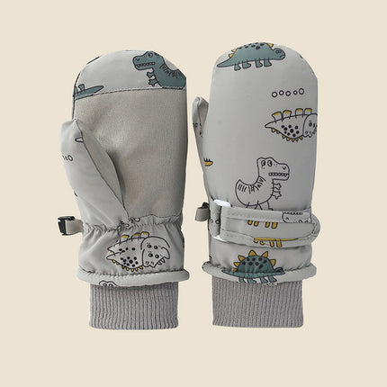 GXWEA 2T Gloves Kids Waterproof Gloves Kids Gloves Winter Gloves Thick Gloves Stretchy Warm Gloves Boys Girls 6-11 Year 2-4 Years AHA5 kids snow gloves Grey.