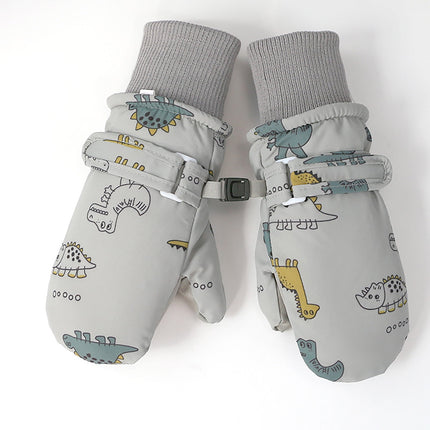 GXWEA 2T Gloves Kids Waterproof Gloves Kids Gloves Winter Gloves Thick Gloves Stretchy Warm Gloves Boys Girls 6-11 Year 2-4 Years AHA5 kids snow gloves Grey.