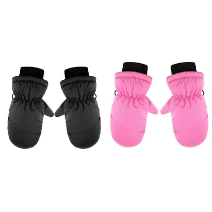 GXWEA 2T Gloves Kids Waterproof Gloves Kids Gloves Winter Gloves Thick Gloves Stretchy Warm Gloves Boys Girls 6-11 Year One Size color-4.