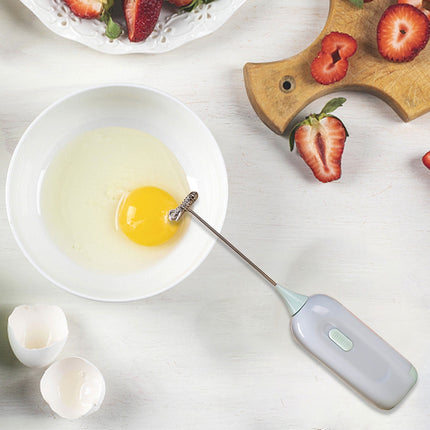 Handheld Stirrer, Electrical Stainless Steel Battery Operated Coffee Stirrer, Milk Frother Coffee Egg Mixers for Crafts Tumbler, DIY Making B.
