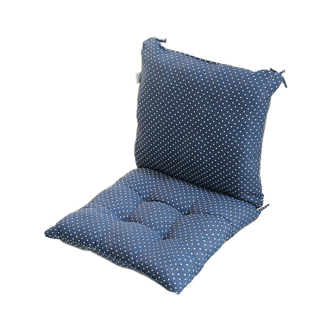 High Back Chair Cushions with Ties, 15.7" Indoor Outdoor Rocking Patio Chair Cushions, Non-skid No-Slip Onepiece Dining Chair Pad for Kitchen Dining Room Living Room Blue.