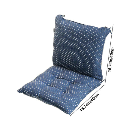 High Back Chair Cushions with Ties, 15.7" Indoor Outdoor Rocking Patio Chair Cushions, Non-skid No-Slip Onepiece Dining Chair Pad for Kitchen Dining Room Living Room Blue.