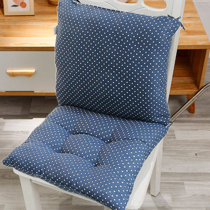High Back Chair Cushions with Ties, 15.7" Indoor Outdoor Rocking Patio Chair Cushions, Non-skid No-Slip Onepiece Dining Chair Pad for Kitchen Dining Room Living Room Blue.
