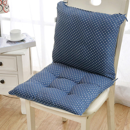 High Back Chair Cushions with Ties, 15.7" Indoor Outdoor Rocking Patio Chair Cushions, Non-skid No-Slip Onepiece Dining Chair Pad for Kitchen Dining Room Living Room Blue.